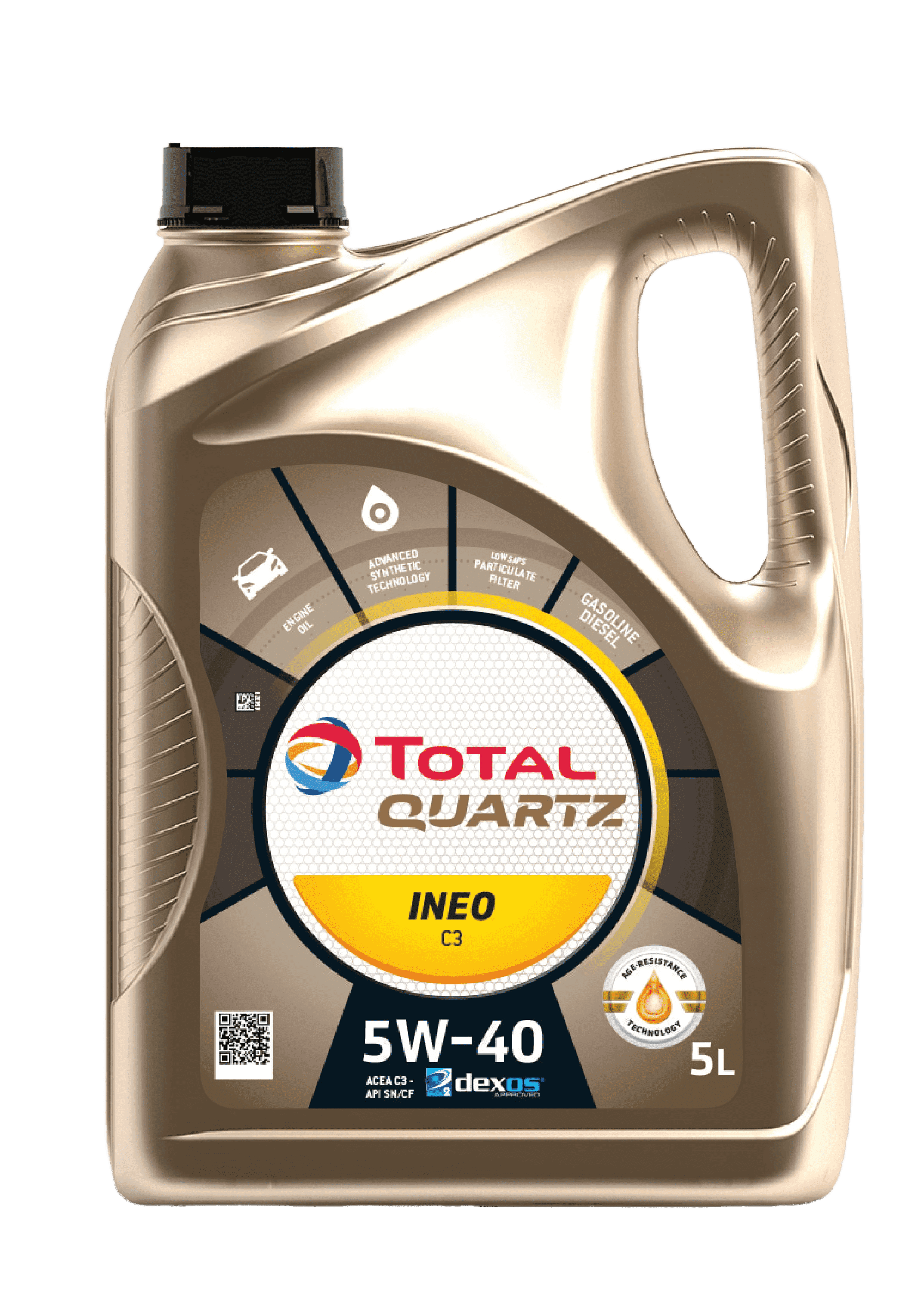 Моторное масло Total QUARTZ INEO C3 5W40, 5л